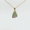 Light Opal Pendant in 9K Yellow Gold - Multicolour