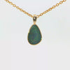 Australian Doublet Opal Pendant in Gold Plated Sterling Silver - Multicolour