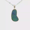 Australian Doublet Opal Pendant set in 925 Sterling Silver - Multicolour