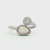 Light Opal Ring in 925 Sterling Silver - Multicolour