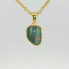 Australian Doublet Opal Pendant in Gold Plated Sterling Silver - Multicolour