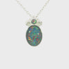 Triplet Opal Brooch set in Sterling Silver - Multicolour