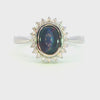Triplet Opal Ring in 925 Sterling Silver - Multicolour