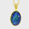 Triplet Opal Pendant set in Stainless Steel Gold Plated