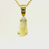 Light Opal Pendant In 18k Yellow Gold - Green-Blue