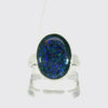 Triplet Opal Men's Ring in 925 Sterling Silver - Multicolour