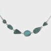 Black Opal Necklace In 925 Sterling Silver - Green-Blue