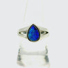 Doublet Opal Ring in 925 Sterling Silver - Green-Blue