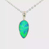 Australian Doublet Opal Pendant set in 925 Sterling Silver - Multicolour
