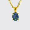 Triplet Opal Pendant set in Gold Plated Stainless Steel