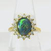 Triplet Opal Ring set in Gold Plated Stainless Steel - Mutlticolour