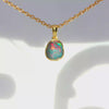 Australian Doublet Opal Pendant in Gold Plated Sterling Silver - Multicolour