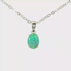 Australian Opal Doublet Pendant set in 925 Sterling Silver - Green-Blue