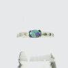 Dark Opal Ring In 925 Sterling Silver - Green and Blue