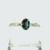 Triplet Opal Ring in Stainless Steel - Multicolour