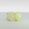 Light Opal Earring in 9K Yellow Gold - Multicolour