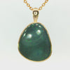 Australian Opal Doublet Pendant in Gold Plated 925 Sterling Silver - Green-Red