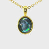 Triplet Opal Pendant set in Stainless Steel Gold Plated