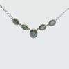 Doublet Opal Necklace in 925 Sterling Silver - Green-Blue