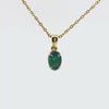 Triplet Opal Pendant in 9K Yellow Gold - Green-Blue