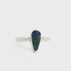 Freeform Australian Boulder Opal Ring set in 925 Sterling Silver