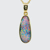 Doublet Opal Pendant in 14K Yellow Gold - Multicolour