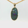 Australian Doublet Opal Pendant in Gold Plated Sterling Silver - Multicolour