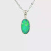 Australian Doublet Opal set in 925 Sterling Silver - Multicolour