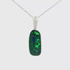 Triplet Opal Pendant in 9K White Gold - Multicolour