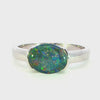 Triplet Opal Ring set in 925 Sterling Silver - Multicolour