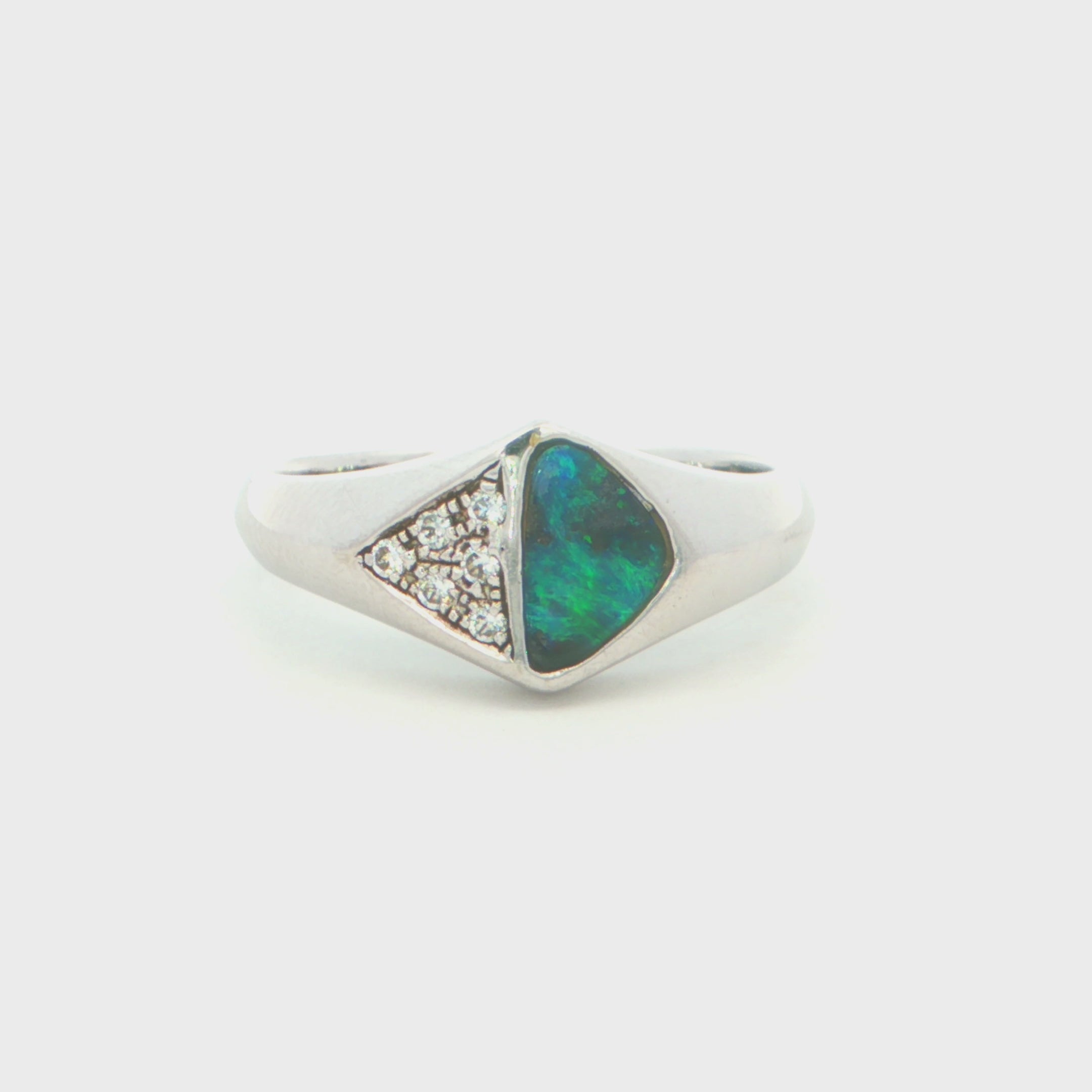 Australian Boulder Opal set in 925 Sterling Silver