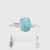 Dark Opal Ring In 925 Sterling Silver - Green-Blue