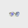 Dark Opal Earrings in 925 Sterling Silver - Green-Blue