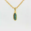Australian Doublet Opal Pendant in Gold Plated Sterling Silver - Multicolour