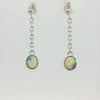 Light Opal Earrings in 925 Sterling Silver - Multicolour