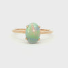Light Opal Ring In 9k Yellow Gold - Multicolour