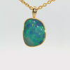 Australian Doublet Opal Pendant in Gold Plated Sterling Silver - Blue-Green
