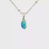 Australian Doublet Opal Pendant set in 925 Sterling Silver - Blue-Green