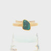 Australian Black Opal Ring set in 14K Yellow Gold