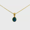 Triplet Opal Pendant in 14K Yellow Gold - Multicolour