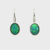 Triplet Opal Earrings in 925 Sterling Silver - Green and Blue