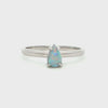 Light Opal Ring in 14K White Gold - Multicolour