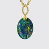 Triplet Opal Pendant in 14K Yellow Gold - Multicolour
