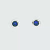 Triplet Opal Earrings in 925 Sterling Silver - Green-Blue