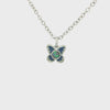 Triplet Opal Butterfly Pendant set in Stainless Steel - Multicolour