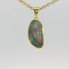 Australian Doublet Opal Pendant in Gold Plated Sterling Silver - Multicolour