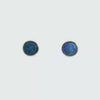 Triplet Opal Earrings in 925 Sterling Silver - Green-Blue