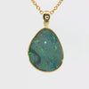 Australian Doublet Opal Pendant set in Gold Plated Sterling Silver - Multicolour