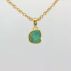 Australian Doublet Opal Pendant in Gold Plated Sterling Silver - Multicolour