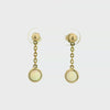 Light Opal Earrings in 14K Yellow Gold - Multicolour